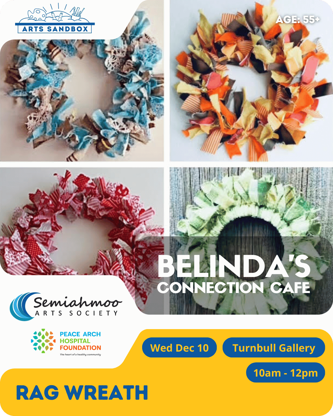 Belinda's Connection Cafe: Rag Wreaths | 55+ | Dec 10