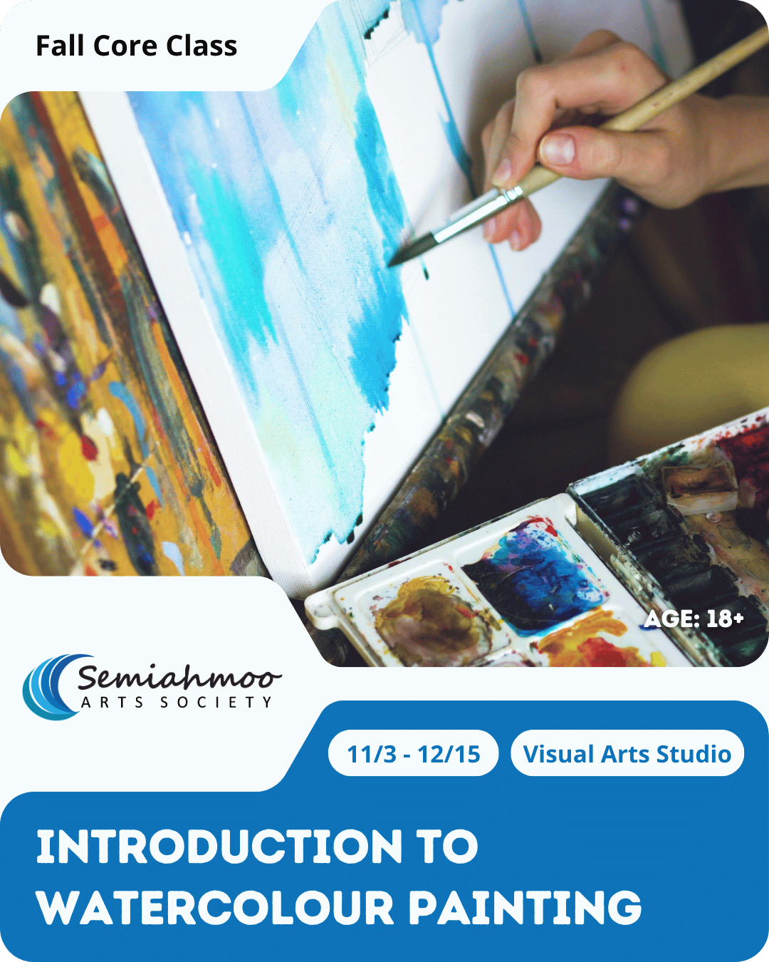Introduction to Watercolour Painting | 18+ | Nov 3 - Dec 15