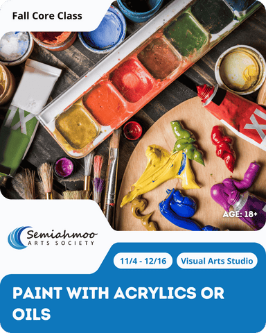 Paint with Acrylics or Oils | 18+ | Nov 4 - Dec 16