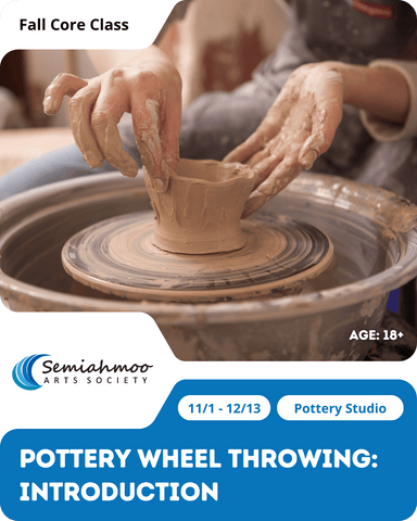 Pottery Wheel Throwing: Introduction | 18+ | Nov 1 - Dec 13