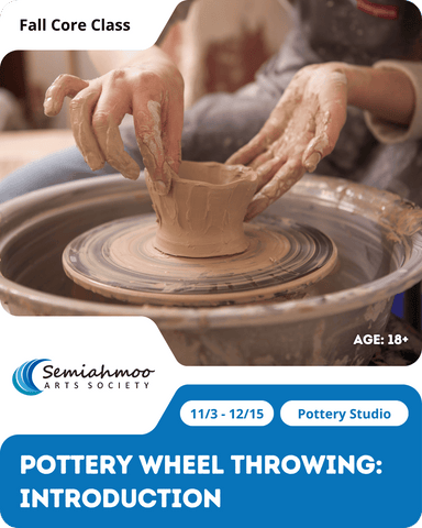 Pottery Wheel Throwing: Introduction | 18+ | Nov 3 - Dec 15