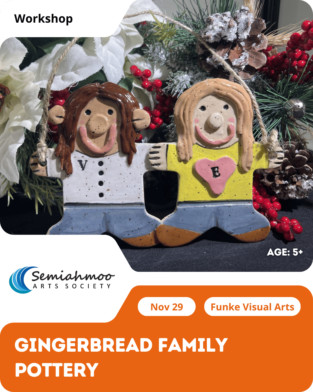 Gingerbread Family Pottery Workshop | 5+ | Nov 29