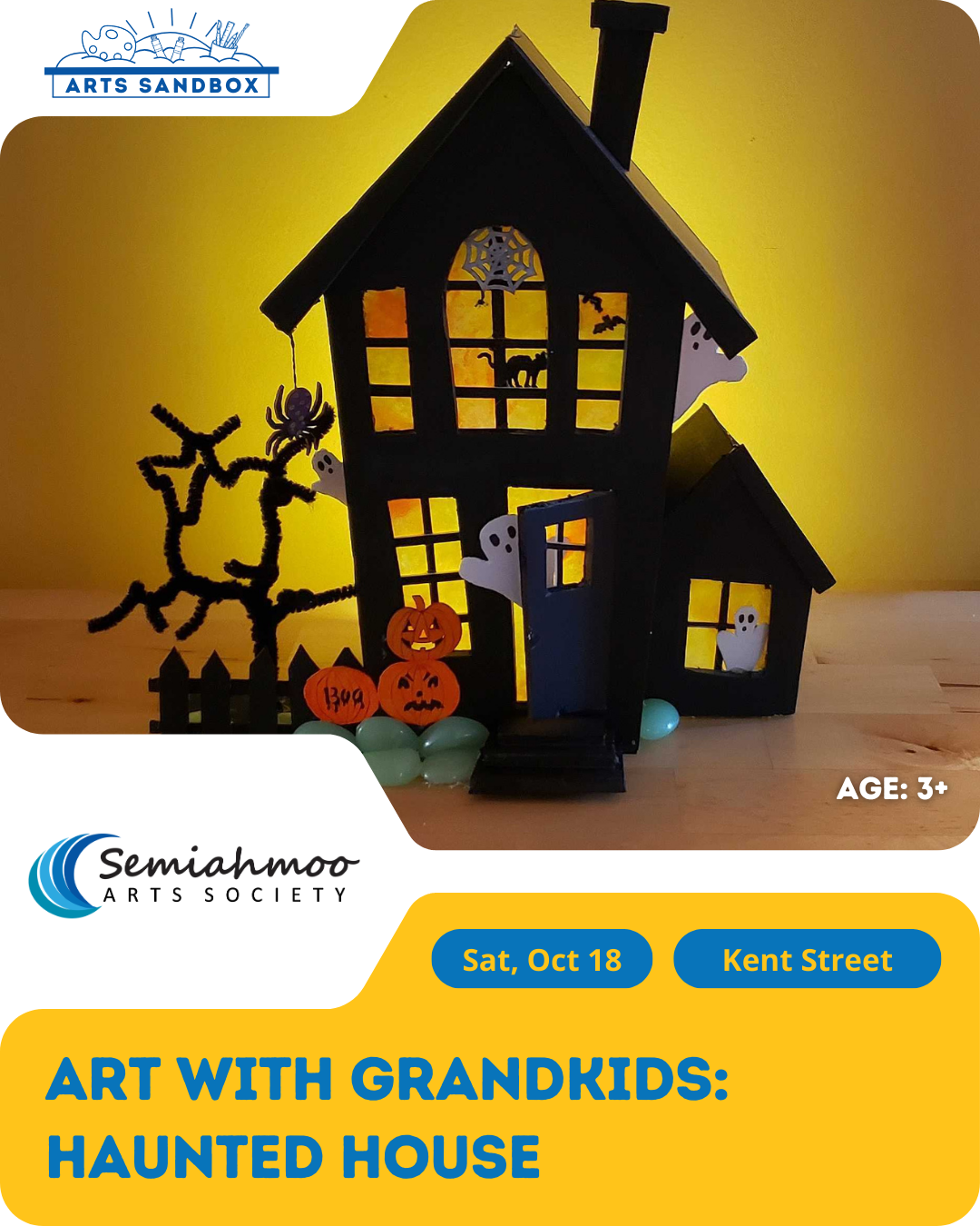 Art With Grandkids: Haunted House | 3+ | Oct 18